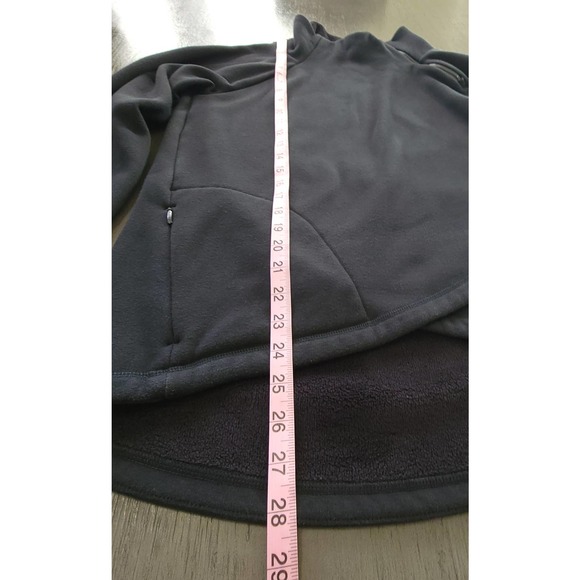 Athleta Cozy Karma Asym Pullover Fleece Sweatshirt Black Size S Petite - Picture 12 of 13